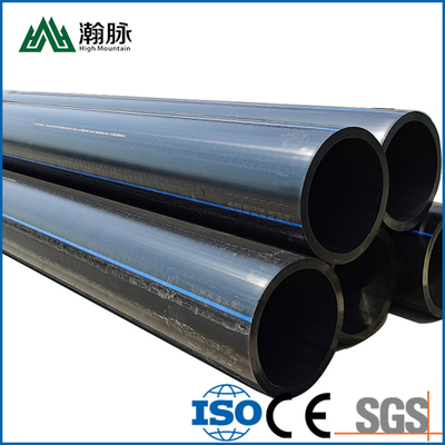 Polietilene ad alta densità del nero di plastica del tubo di scarico del rifornimento idrico dell'HDPE ISO9001