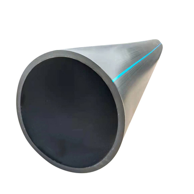 Tubo ad acqua in HDPE a strisce blu o nero per approvvigionamento e drenaggio di acqua resistente alla corrosione
