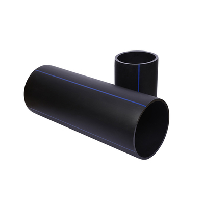 Tubo ad acqua in HDPE a strisce blu o nero per approvvigionamento e drenaggio di acqua resistente alla corrosione