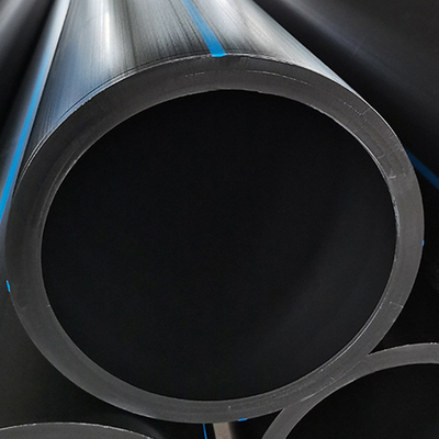 Tubo ad acqua in HDPE a strisce blu o nero per approvvigionamento e drenaggio di acqua resistente alla corrosione