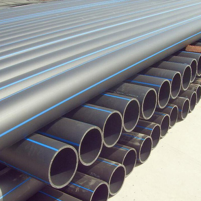 Tubi per l'approvvigionamento idrico in PE HDPE Lunghezza secondo i requisiti del cliente Blu o nero con strisce blu