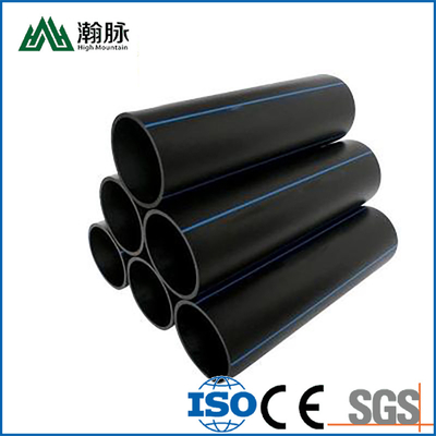 Come misura personalizzata tubi di approvvigionamento idrico in HDPE spessore 2,3 mm-117,6 mm Blu o nero con strisce blu