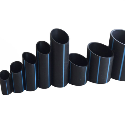 Tubi per l'approvvigionamento idrico in PE HDPE Blu o nero con strisce blu Per l'approvvigionamento idrico e il drenaggio con strisce blu PE