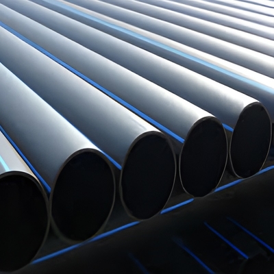 Tubi per l'approvvigionamento idrico in HDPE da 1.25 MPa-2.5 MPa con polietilene ad alta densità, lunghezza 5.8m/11.8m/Personalizzata