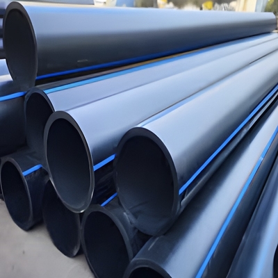 Tubi per l'approvvigionamento idrico in HDPE da 1.25 MPa-2.5 MPa con polietilene ad alta densità, lunghezza 5.8m/11.8m/Personalizzata