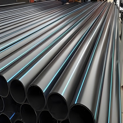 Tubi per l'approvvigionamento idrico in HDPE da 1.25 MPa-2.5 MPa con polietilene ad alta densità, lunghezza 5.8m/11.8m/Personalizzata