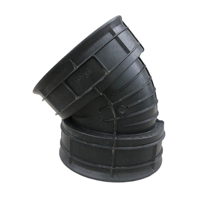 45 90 gomito ondulato del tubo di calibro degli accessori per tubi dell'HDPE di grado 300mm con l'anello di gomma